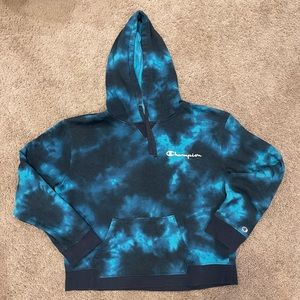 Champion Sweatshirt Blue Tie-Dye, size XL